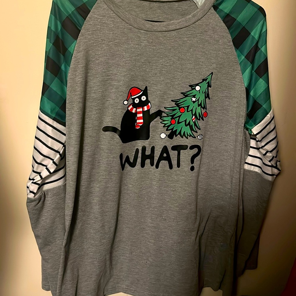 Cat Christmas long sleeve shirt